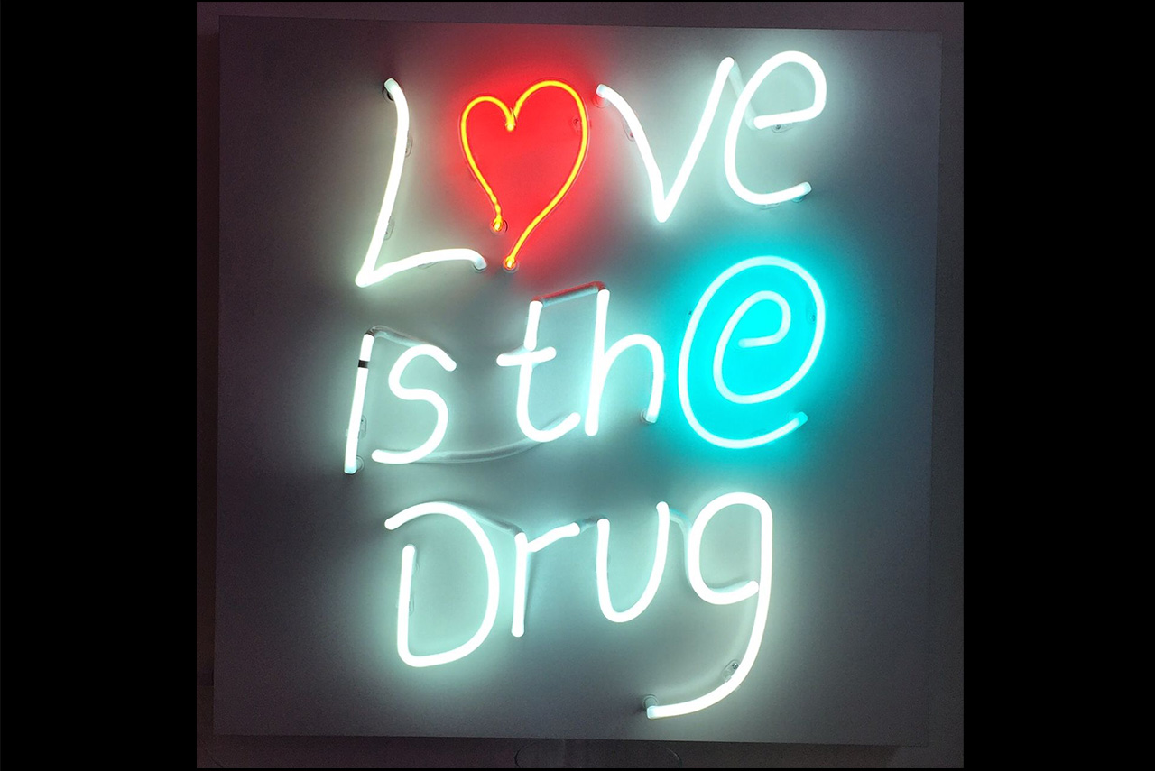 Love is the Drub Neon art piece by Ben Rousseau
